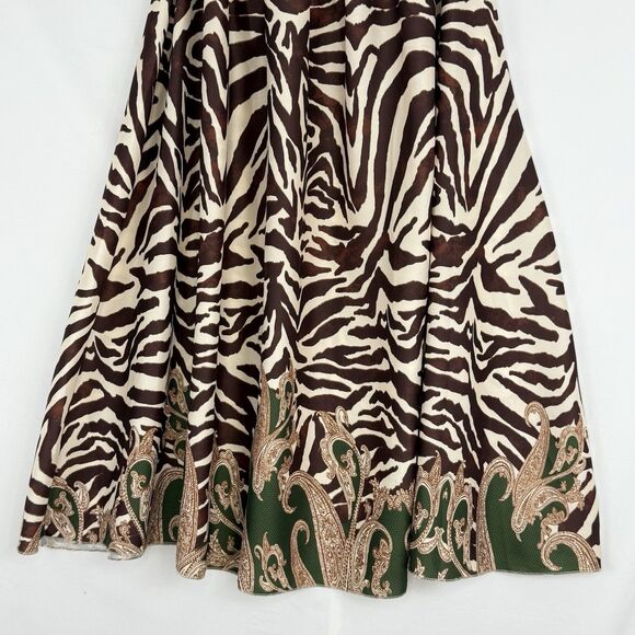 Madison Italy Maxi Skirt Women’s Size S/M Flare Elastic Waist Animal Print - Picture 5 of 11